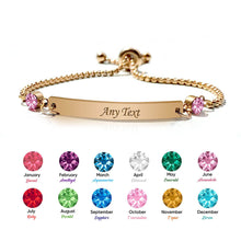 Load image into Gallery viewer, Personalised Birthstone Bracelets  Mothers Day Gifts