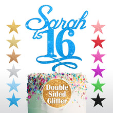 Load image into Gallery viewer, Personalised Sweet 16th Cake Topper for Girl - EDSG