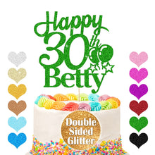 Load image into Gallery viewer, Personalised 30th Cake Topper with Bollon - EDSG