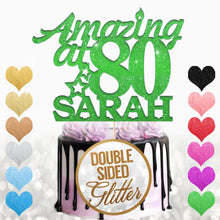 Load image into Gallery viewer, Personalised 80th Birthday Cake Topper