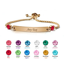 Load image into Gallery viewer, Personalised Birthstone Bracelets  Mothers Day Gifts