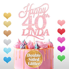 Load image into Gallery viewer, Personalised 40th Birthday Cake Topper Any Name Any Age - EDSG
