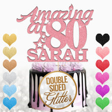Load image into Gallery viewer, Personalised 80th Birthday Cake Topper