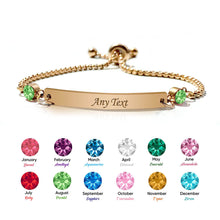 Load image into Gallery viewer, Personalised Birthstone Bracelets  Mothers Day Gifts