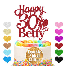 Load image into Gallery viewer, Personalised 30th Cake Topper with Bollon - EDSG