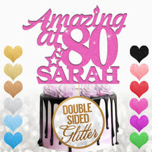 Load image into Gallery viewer, Personalised 80th Birthday Cake Topper
