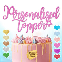 Load image into Gallery viewer, Personalised  Cake Topper Any Text Party Decoration - EDSG