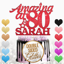 Load image into Gallery viewer, Personalised 80th Birthday Cake Topper