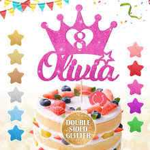 Load image into Gallery viewer, Personalised  Cake Topper Any Text Crown