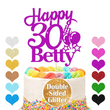 Load image into Gallery viewer, Personalised 30th Cake Topper with Bollon - EDSG