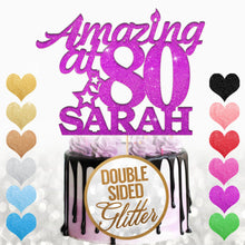 Load image into Gallery viewer, Personalised 80th Birthday Cake Topper