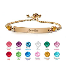 Load image into Gallery viewer, Personalised Birthstone Bracelets  Mothers Day Gifts