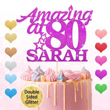 Load image into Gallery viewer, Personalised 80th Birthday Cake Topper