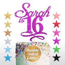 Load image into Gallery viewer, Personalised Sweet 16th Cake Topper for Girl - EDSG