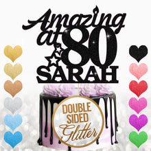 Load image into Gallery viewer, Personalised 80th Birthday Cake Topper