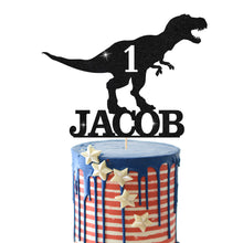 Load image into Gallery viewer, Personalised Dinosaur Cake Topper Birthday Gift