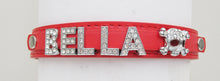 Load image into Gallery viewer, Personalised Diamante PU Leather Dog Cat Collar UK - EDSG