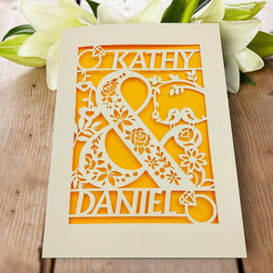 Personalised Anniversary Card for Husband for Wife - EDSG