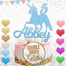 Load image into Gallery viewer, Personalised 5th Unicorn Birthday Cake Topper - EDSG