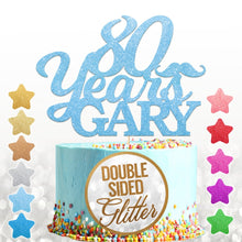 Load image into Gallery viewer, Personalised Cake Topper with Moustache - EDSG