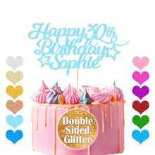 Load image into Gallery viewer, Happy Birthday Cake Topper With Any Name And Age