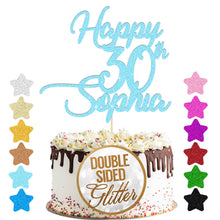 Load image into Gallery viewer, Personalised Birthday Cake Topper  Any Age