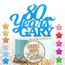 Load image into Gallery viewer, Personalised Cake Topper with Moustache - EDSG