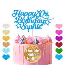Load image into Gallery viewer, Happy Birthday Cake Topper With Any Name And Age