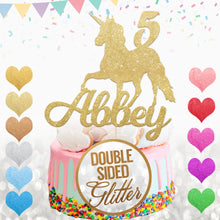 Load image into Gallery viewer, Personalised 5th Unicorn Birthday Cake Topper - EDSG