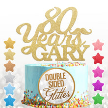 Load image into Gallery viewer, Personalised Cake Topper with Moustache - EDSG