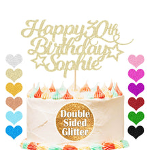 Load image into Gallery viewer, Personalised Birthday Cake Topper Any Age