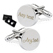 Load image into Gallery viewer, Personalised Engraved Cufflinks Any Text - EDSG
