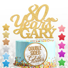 Load image into Gallery viewer, Personalised Cake Topper with Moustache - EDSG