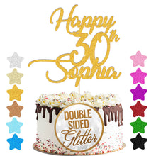 Load image into Gallery viewer, Personalised Birthday Cake Topper  Any Age