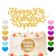 Load image into Gallery viewer, Personalised Birthday Cake Topper Any Age