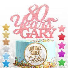 Load image into Gallery viewer, Personalised Cake Topper with Moustache - EDSG