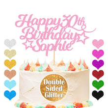 Load image into Gallery viewer, Personalised Birthday Cake Topper Any Age
