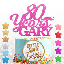 Load image into Gallery viewer, Personalised Cake Topper with Moustache - EDSG