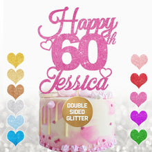 Load image into Gallery viewer, Personalised 60th Birthday Cake Topper for Boy - EDSG