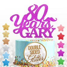 Load image into Gallery viewer, Personalised Cake Topper with Moustache - EDSG