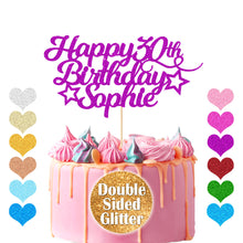 Load image into Gallery viewer, Happy Birthday Cake Topper With Any Name And Age