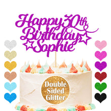Load image into Gallery viewer, Personalised Birthday Cake Topper Any Age