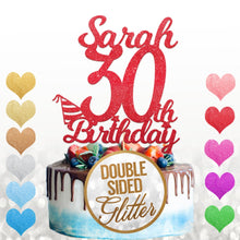 Load image into Gallery viewer, Personalised 30th Cake Topper Any Name Age - EDSG