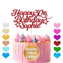 Load image into Gallery viewer, Happy Birthday Cake Topper With Any Name And Age
