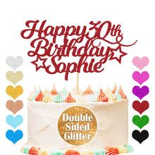 Load image into Gallery viewer, Personalised Birthday Cake Topper Any Age