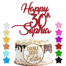 Load image into Gallery viewer, Personalised Birthday Cake Topper  Any Age