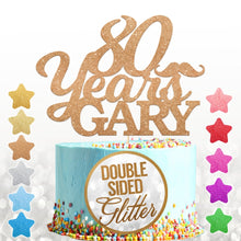 Load image into Gallery viewer, Personalised Cake Topper with Moustache - EDSG