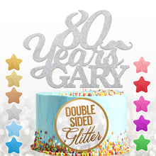 Load image into Gallery viewer, Personalised Cake Topper with Moustache - EDSG