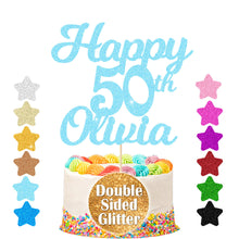 Load image into Gallery viewer, Personalised Birthday Cake Topper Any Name Any Age
