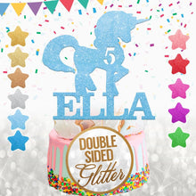 Load image into Gallery viewer, Personalised Unicorn Birthday Cake Topper - EDSG